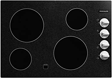 Frigidaire: FFEC3024LW 30'' Electric Cooktop with 4 Cooking Zones, Ready-Select Controls, Ceramic Glass Cooktop and SpillSaver Design: White Trim