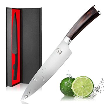 DEIK Chef Knife, Chef's Knife, Kitchen Knife, Stainless Steel, High Carbon, Professional 8 Inch Chef Knife, Ergonomic Handle