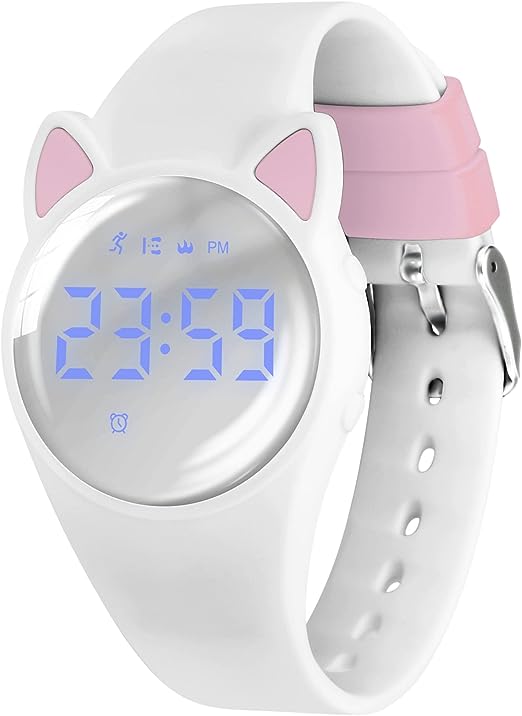 Kids Fitness Tracker Watch,Girls Digital Watch with Alarm/Stopwatch/Distance/Calories/Steps Counter, No App Activity Tracker Watches for Kids Teens Gift for Girls Boys