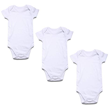 OPAWO Baby Bodysuits Short Sleeve for Unisex Boys Girls 3 Pack