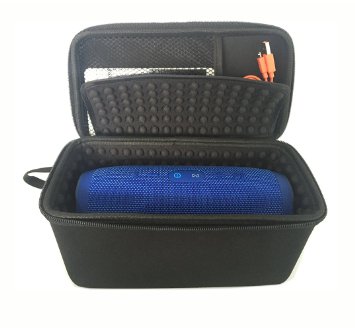 Hard Travel Protection Speaker Cover Case Pouch Bag For JBL Charge 3 Charge3 Bluetooth Speaker Extra Space for Phone & Cables
