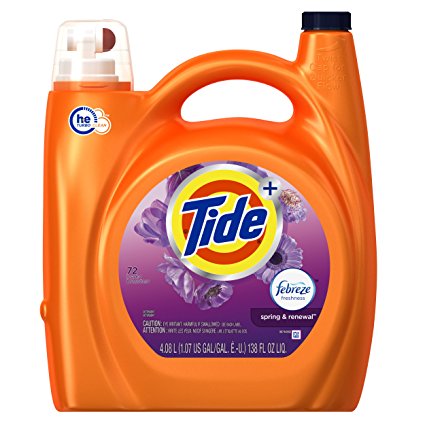 Tide Plus Febreze Liquid Laundry Detergent, 138 oz, 72 loads