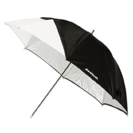 Westcott 2016 45-Inch Optical White Satin with Removable Black Cover Umbrella