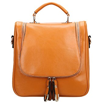 S ZONE Ladies Small Leather Cross Body Handbag Backpack