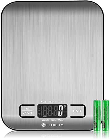 Etekcity Food Scale, Digital Kitchen Weight Grams and Ounces for Baking and Cooking, Small, 304 Stainless Steel