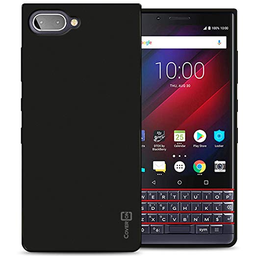 CoverON [FlexGuard Series] BlackBerry KEY2 LE Case, BlackBerry KEY2 Lite Case, Slim Fit TPU Phone Cover with Anti-Slip Grips and Corner Shock Padding for BlackBerry KEY2 LE / KEY2 Lite - Black