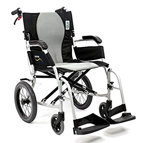 Karman Healthcare S-2512 Ergo Flight Transport Ultra Lightweight Wheelchair Luxury Seat, 18 Inch, 18 Pound