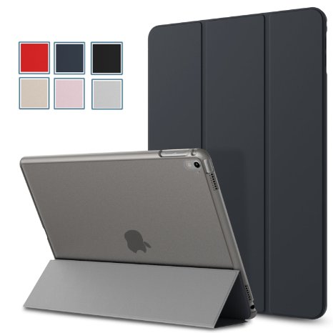 iPad Pro 97 Case - MoKo Ultra Slim Lightweight Smart-shell Stand Cover with Translucent Frosted Back Protector for Apple iPad Pro 97 Inch 2016 Release Tablet Space GRAY with Auto Wake  Sleep