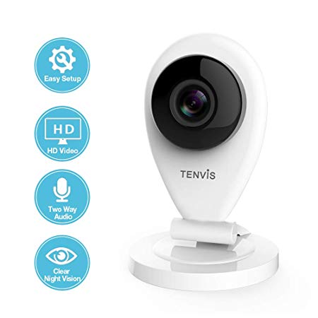 Wireless IP Camera - Wi-Fi Surveillance 2.4Ghz IP Remote Camera with Motion Detection, Two-Way Audio, Night Vision, Home/Office/Shop Surveillance Camera with SD Card Slot