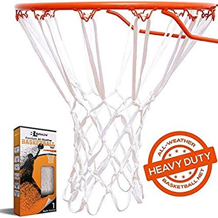 BETTERLINE Heavy Duty Basketball Net Replacement - All-Weather Thick Nets Fit Standard Indoor and Outdoor 12-Loop Rims