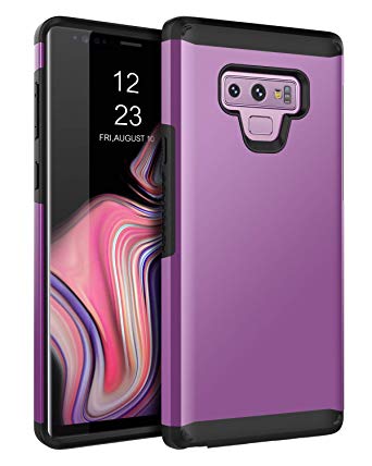 BENTOBEN Case for Samsung Galaxy Note 9, 2 in 1 Slim Rugged Hybrid Hard PC Soft TPU Bumper Shockproof Heavy Duty High Impact Resistant Protective Phone Case for Boys,Men,Women and Girls,Purple