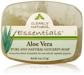 Clearly Natural Essentials Glycerin Bar Soap, Aloe Vera, 12 Count