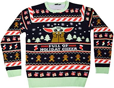 Star Wars The Mandalorian The Child Holiday Sipping Hot Chocolate Christmas Sweater