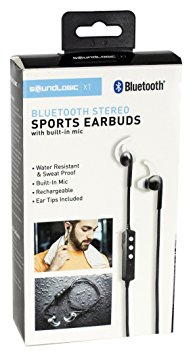 SoundLogic XT Vigor Bluetooth Sports Earbuds with Built-In Microphone