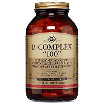 Solgar – B-Complex “100” Vegetable Capsules, 250 Count – Promotes Energy Metabolism