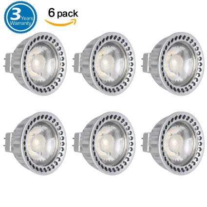 Pack of 6 Warm White Sunthin 5w Mr16 Led Bulbs 50w Equivalent Perfect Standard Size Recessed Lighting MR16 LED LED spotlight 360lm 45