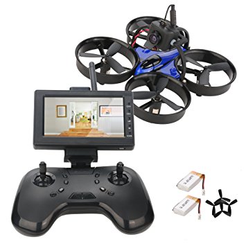 DLFPV Mini FPV RC Drone Equipped with HD 600TVL Camera Transmitter 4.3inch 5.8G 40CH LCD Monitor Receiver and 2.4Ghz 8CH Remote Controller 6-Axis Gyroscope RTF RC Drone Quadcopter