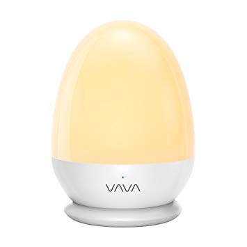 Night Lights, VAVA Night Light for Babies, Kids LED Bedside Lamp for Breastfeeding, ABS PP, Touch Control, Convenient Charging Base, Timer Setting