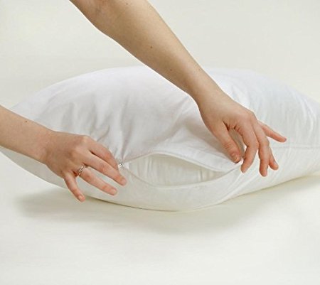 Set of 2 - Multiple Sizes - White Pillow Protectors- Dust Mite & Allergy Control Pillow Encasement-20"x26"- Exclusively by Blowout Bedding RN# 142035