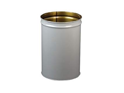 Justrite 26054 Cease-Fire Steel Drum, 55 Gallon Capacity, 23-3/4" OD x 34-1/2" Height, Gray