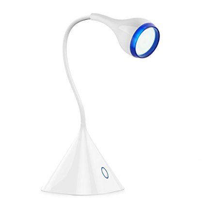 Kootek Dimmable LED Desk Lamp Eye Care with Flexible Neck Touch-Sensitive Control USB Charging Port Bedside Lamps White