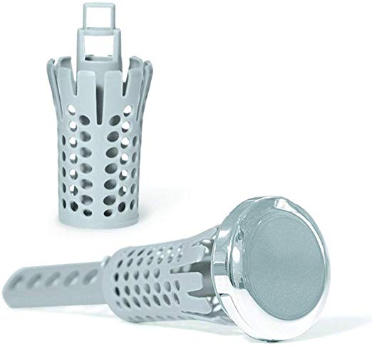 Drain Strain Drain Clog Preventing Pop-Up Strainer with 2 Hair Catcher Baskets Fits Most 1.25" - 1.5" Bathroom Sinks, Chrome