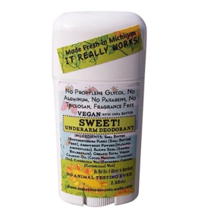 SWEET! Aluminum-Free Deodorant - Made with Shea Butter