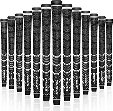 Champkey Multi Compound Golf Grips Set of 13(Free 13 Tapes Included) - All Weather Cord Rubber Golf Club Grips Ideal for Clubs Wedges Drivers Irons Hybrids