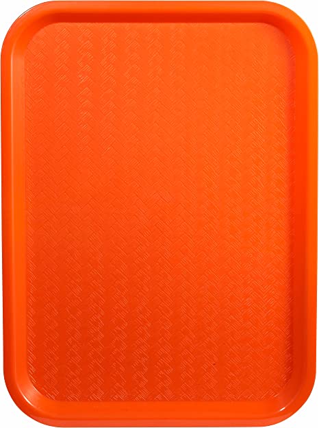 Winco Fast Food Tray, 10 by 14-Inch, Orange,Medium