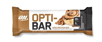 Optimum Nutrition Opti-Bar Protein Bar, Cinnamon Pecan, 12 Count