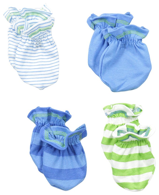 Gerber Baby Boys' 4 Pack Mittens