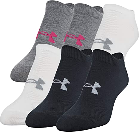 Under Armour Women's Essential No Show Socks, 6-Pairs