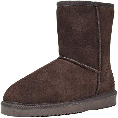 DREAM PAIRS Women's Suede Leather Sheepskin Insole Winter Boots