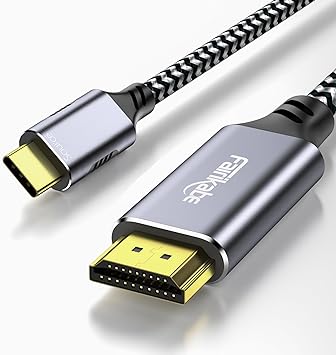 fairikabe USB C to HDMI Cable 4K@60Hz, 6.6FT USB Type C to HDMI Cord Thunderbolt 3 Compatible, for MacBook Pro/Air, iPad Pro 2020/2021, iPad Air 4,iMac, Surface Pro, Dell XPS, Mac Mini and More