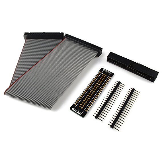 RPi GPIO Breakout Board Kit with Pin Ribbon Cable for Raspberry Pi