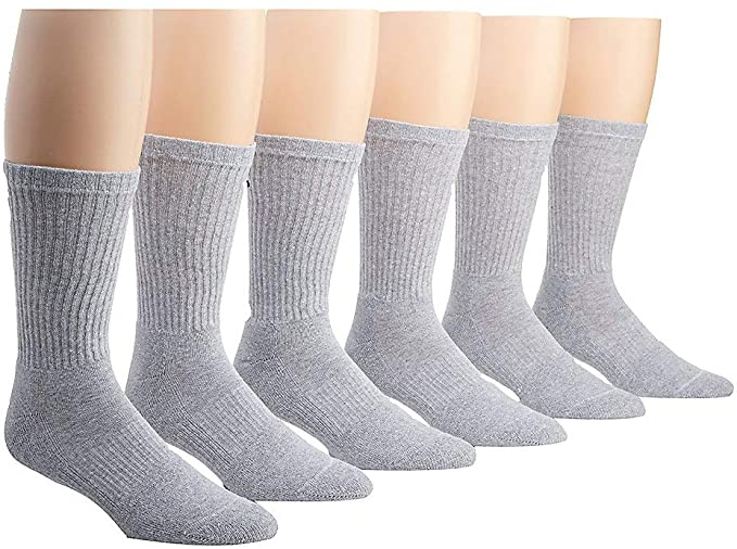 Under Armour Adult Charged Cotton 2.0 Crew Socks, 6-Pairs