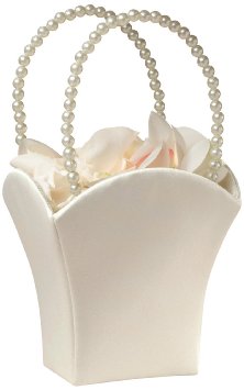 Plain Pearl Handle Ivory Flower Basket