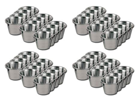 Individual Condiment Sauce Cups- 4 Dozen - 2.5 Ounce