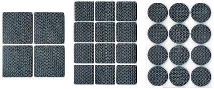 RamPro 28Pc Anti-skid Rubber Furniture Protection Pads & Self Adhesive Floor Scratch Protectors