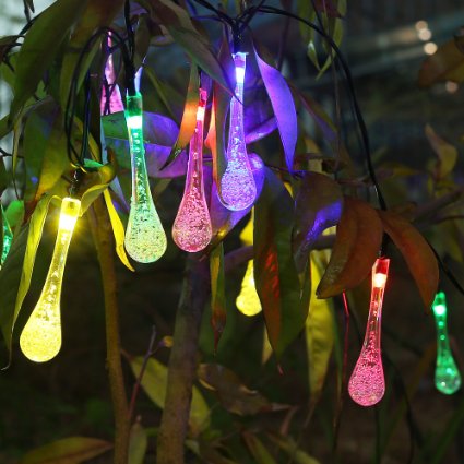 Innoo Tech Solar Outdoor String Lights 20 Led Icicle GlobePatio Light for GardenChristmasWeddingParty XmasIndoorPathProchMulti Color
