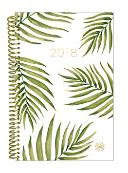 bloom daily planners 2018 Calendar Year Daily Planner - Passion/Goal Organizer - Monthly and Weekly Datebook and Calendar - January 2018 - December 2018 - 6" x 8.25" - Palm Leaves