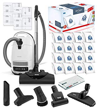 Miele Complete C3 Cat Dog Canister HEPA Canister Vacuum Cleaner SEB228 Powerhead Bundle - Includes Miele Performance Pack 16 Type GN AirClean Genuine FilterBags   Genuine AH50 HEPA Filter
