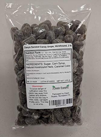 Claeys Sanded Candy Drops, Horehound, 2 Pound