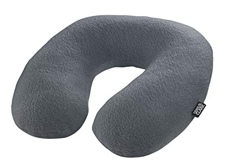 Lewis N. Clark Comfort Neck Travel Pillow: Airplane Pillow and Cervical Neck Pillow for Kids   Adults, Contour Pillow with Neck Support - Gray