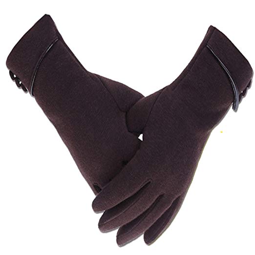 Lustear Women's Touch Screen Gloves Lined Thick Wind Proof Warm Winter Glove