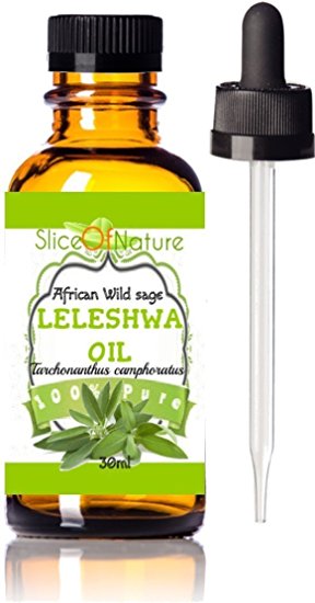 Slice Of Nature leleshwa essential oil- 100% Pure Therapeutic Grade - Natural Treatment for Head lice & Toenail Fungus - Insect repellent - Migraine relief - Better Than Tea Tree Oil (1 oz)