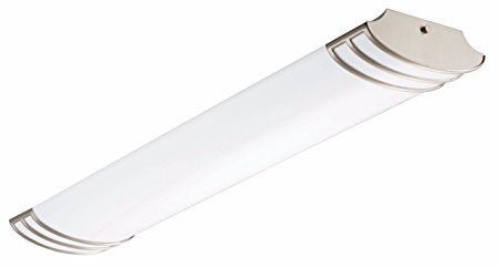 Lithonia Lighting Brushed Nickel 4-Ft LED Flush Mount, 4000K, 36.9W, 3,570 Lumens