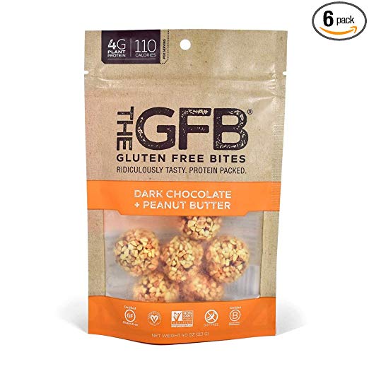 The GFB Gluten Free, Non GMO High Protein Bites, Dark Chocolate Peanut Butter, 4 Ounce (6 Count)