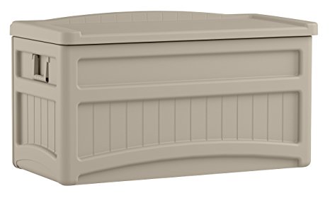 Suncast DB7500 Capacity Taupe Deck Storage Box, 73 gallon
