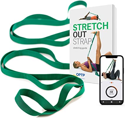 The Original Stretch Out Strap with Exercise Book by OPTP - Top Choice of Physical Therapists & Athletic Trainers